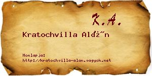 Kratochvilla Alán névjegykártya